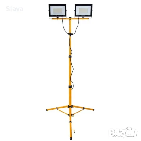 Електрически прожектор с телескопичен статив Geko KELTIN K02051, 2х100W, 4500К