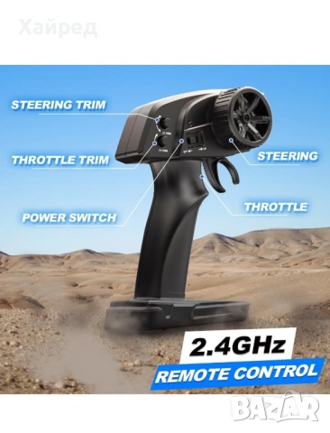 Нов Супер бърз джип с дистанционно управление Развиващ 40км/ч, снимка 6 - Коли, камиони, мотори, писти - 54165989