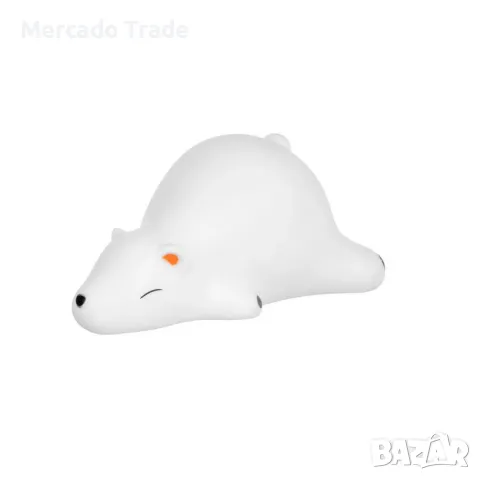 Декоративна детска нощна лампа Mercado Trade, Мече, Бяло