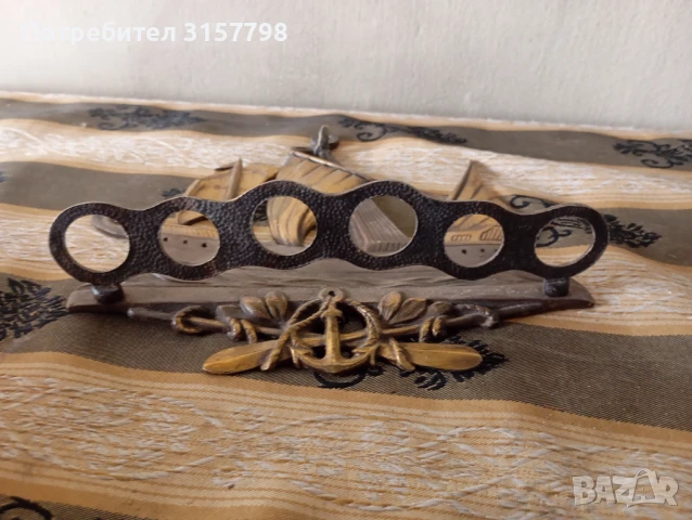 Стенна поставка за лули-кораб, снимка 2 - Други ценни предмети - 51154728