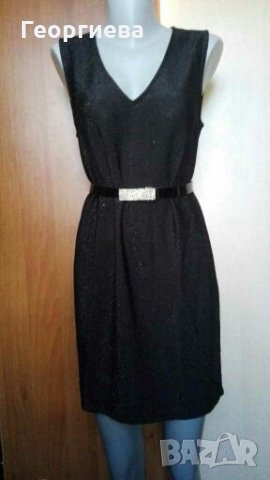 Семпла рокля в черно и сребристо👗🍀S/M,M, M/L👗🍀арт.851, снимка 1 - Рокли - 30465419