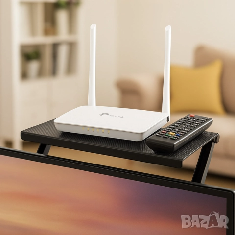 🖤 Сгъваема поставка за рутер, дистанционно и ТВ приемник  