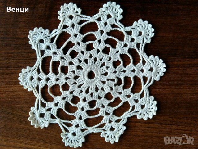 Плетива, салфетки, каре, декорация на една кука