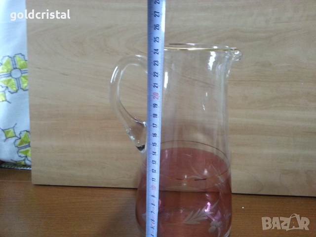 Ретро стъклена кана , снимка 6 - Антикварни и старинни предмети - 44928886