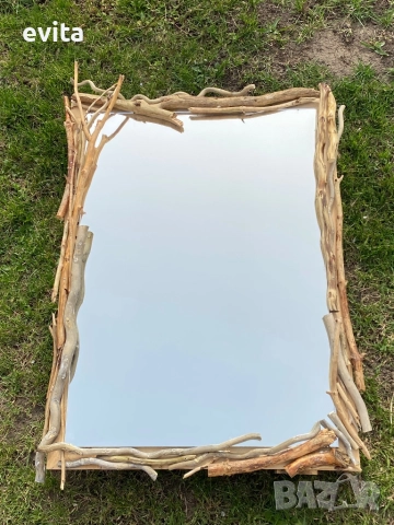 Артистично огледало с клонки – ръчна изработка, снимка 14 - Огледала - 35865961