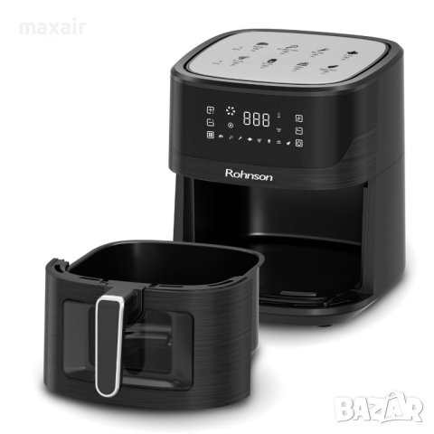 Фритюрник AirFryer Rohnson R-2849 * Гаранция 2 години, снимка 4 - Фритюрници - 44319595