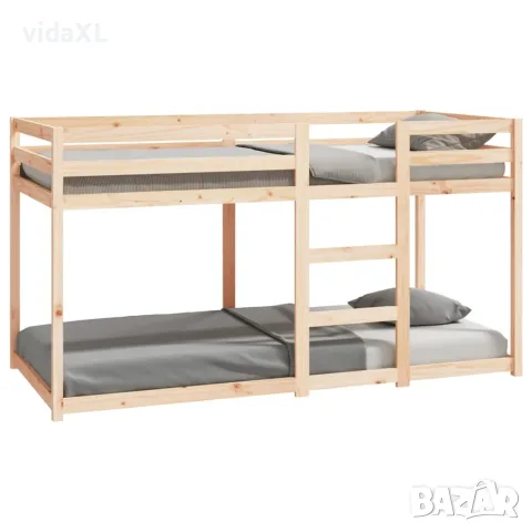vidaXL Двуетажно легло без матрак 90x200 cm масивна дървесина бор(SKU: 3206504)