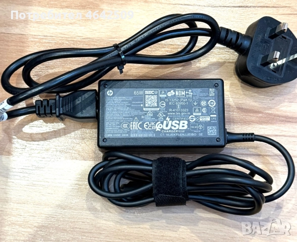 Оригинално Зарядно за Лаптоп HP L67440-001 65W, снимка 5 - Батерии за лаптопи - 52876898