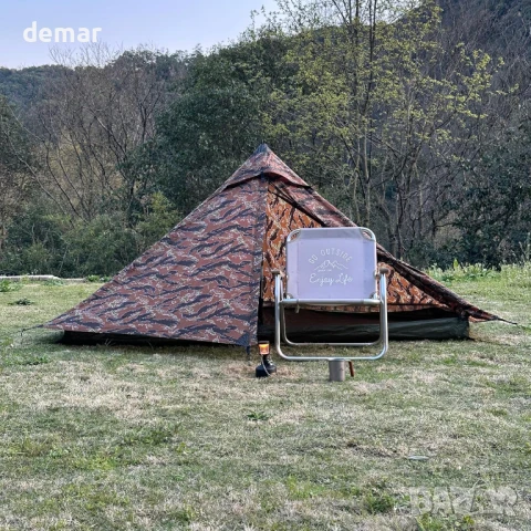 Палатка за 1 човек TENPLAY, лека 1.370 кг, PU5000 водоустойчива и ветроустойчива, снимка 9 - Палатки - 51404639