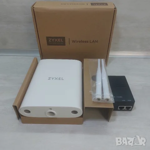ТОП: Нова Външна WiFi 6 Точка за достъп Zyxel NWA55AXE AX1800 Gigabit PoE IP55