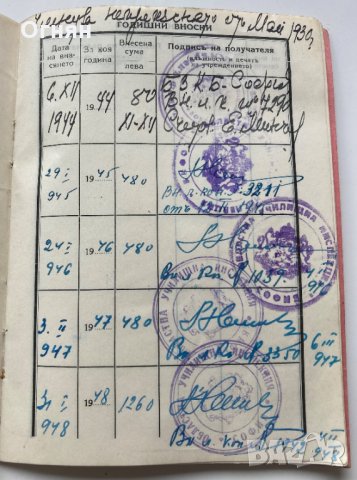 Членска книжка Посмъртен фонд 1944, снимка 4 - Антикварни и старинни предмети - 35645893