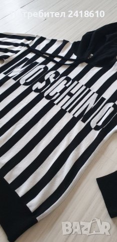 MOSCHINO Pullover Hooded Sweater Knit Wool Mens Size 48/M НОВО! ОРИГИНАЛ! Мъжки Вълнен Суичер!