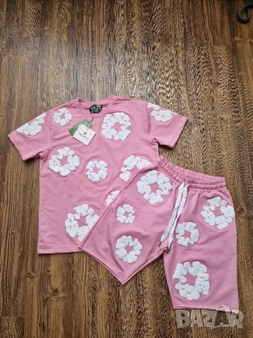 Мъжка тениска и къси шорти  екип DENIM TEARS Размери М, L , XL , 2XL , снимка 2 - Спортни дрехи, екипи - 50661067