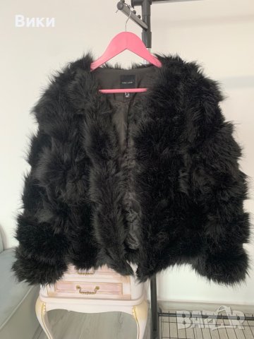 Пухено палто в размер М, снимка 5 - Палта, манта - 44407246