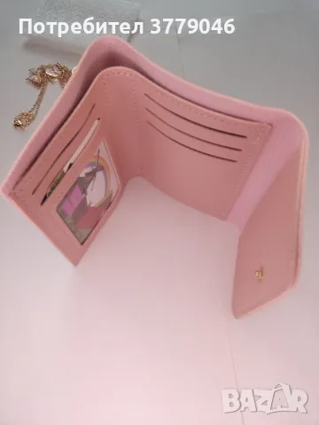 Розово дамско портмоне с бижута , снимка 4 - Портфейли, портмонета - 49517419