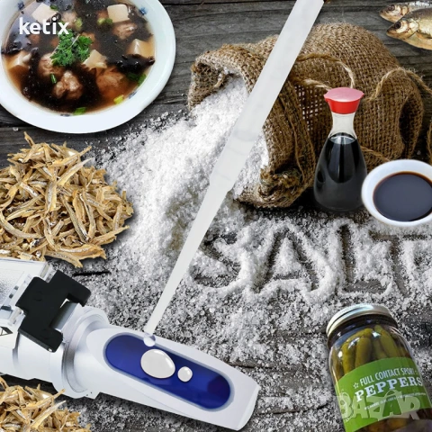 Рефрактометър за соленост RETK-76, 0-28%, снимка 6 - Други стоки за дома - 53084615