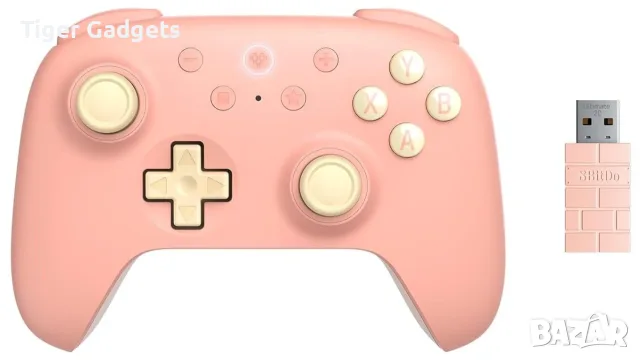 Безжичен контролер 8BitDo Ultimate 2C 2.4G Hall Effect, Peach за Windows и Android