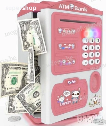 Детска Касичка Сейф за Монети и Банкноти с Парола и Пръстов Отпечатък, снимка 6 - Други - 52566358