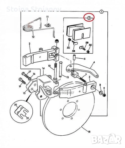 Накладки спирачки JCB 3CX  4CX  ДЖСБ 15/920160, снимка 2 - Части - 53106248