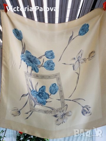 Нежен копринен шал 80/80см