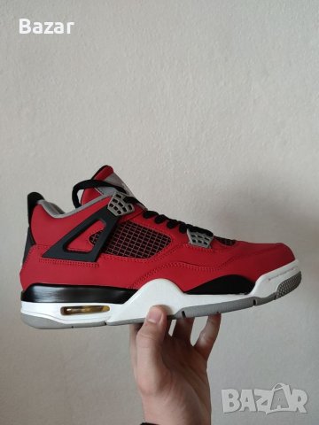 Nike Air Jordan 4 Retro Toro Bravo Red Fire Flames Нови Кецове 42 Размер Номер Мъжки Обувки , снимка 10 - Кецове - 39202381