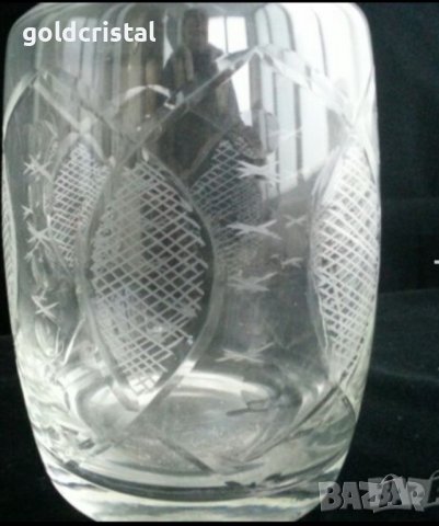 Стъклени чаши с гарафа  гравирани , снимка 9 - Антикварни и старинни предмети - 36401849