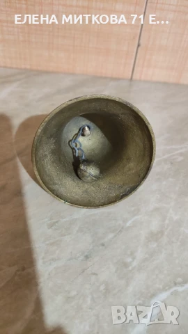 Масивен звънец/камбанка от бронз, снимка 2 - Антикварни и старинни предмети - 50596716