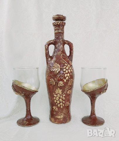  Подаръчни комплекти  за вино /ракия/, снимка 4 - Декорация за дома - 19274800