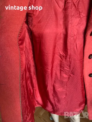 Палто Weekend Max Mara oversize, цвят корал, размер 46 IT, снимка 10 - Палта, манта - 56160135