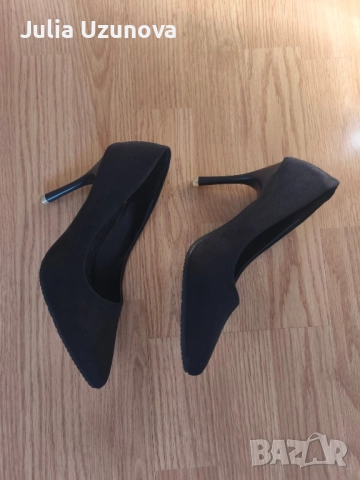 Черни официални обувки на ток - 35 номер, снимка 3 - Дамски обувки на ток - 51711649