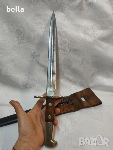 Автентичен швейцарски щик модел 1918 г.Elsener Schwyz , снимка 2 - Антикварни и старинни предмети - 54112639