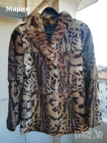 Палто от естествен косъм, тигров принт  , снимка 2 - Палта, манта - 30883375