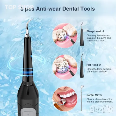 Уред за почистване на зъби и зъбна плака FLEND Code, снимка 7 - Стоматология - 49157930