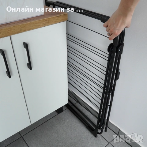 Вертикален сушилник за дрехи на 3 нива_простор за пране 61x58x136 cm 568003, снимка 8 - Сушилници - 53232654