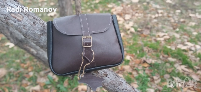 Мъжка кожена чанта за кръст, чанта за лов , риболов и преходи, снимка 4 - Чанти - 52026110