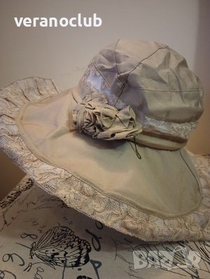 Кокетна капела Лукс от памучен плат, снимка 13 - Шапки - 39857499