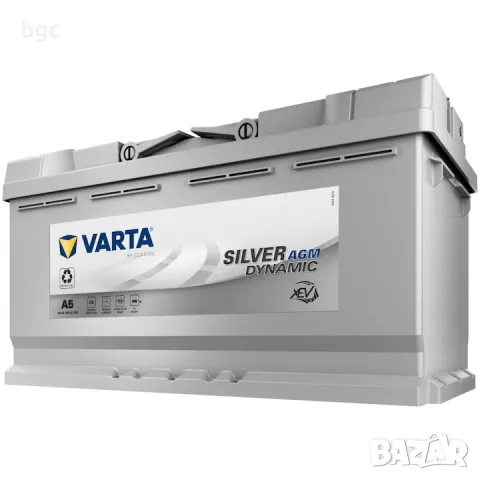 НОВ VARTA Silver AGM xEV A5 95Ah 850A 595901085 клема ⊕ отдясно - 24 мес гаранция, снимка 6 - Друга електроника - 49653035