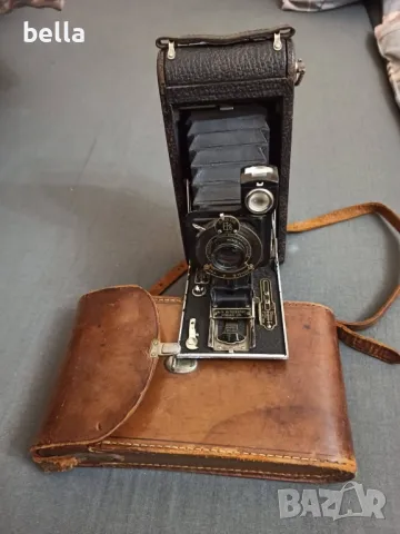 Колекционерски рядък мехов Autographic Kodak Jr. (произведен 1914-1927 и трипод , снимка 10 - Антикварни и старинни предмети - 49196326