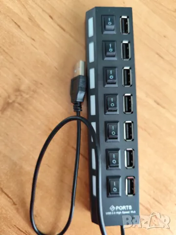 Високоскоростен USB 2.0 Хъб, снимка 5 - Кабели и адаптери - 49822037