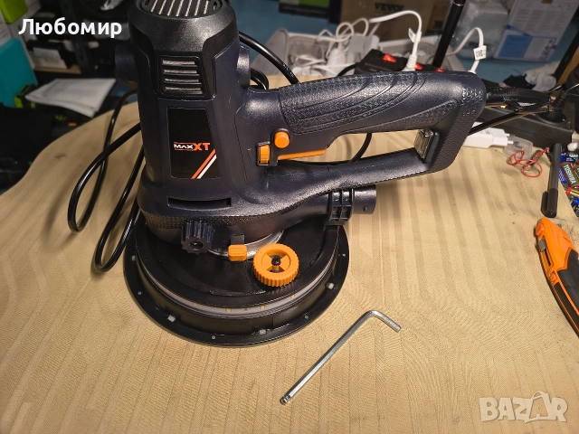 Преносима електрическа шлайфмашина за гипсокартон MAXXT 810W, грубо и фино шлайфане , снимка 3 - Други инструменти - 52687945