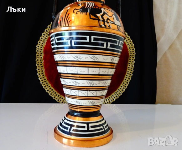 Медна кана,ваза,амфора,чиста червена мед 2.5 л. , снимка 6 - Антикварни и старинни предмети - 51988059