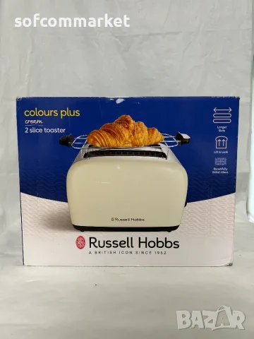 Тостер Russell Hobbs Colours Plus 26551-56 (Cream) – 1600W, с 6 м. гаранция!, снимка 6 - Тостери - 55920039