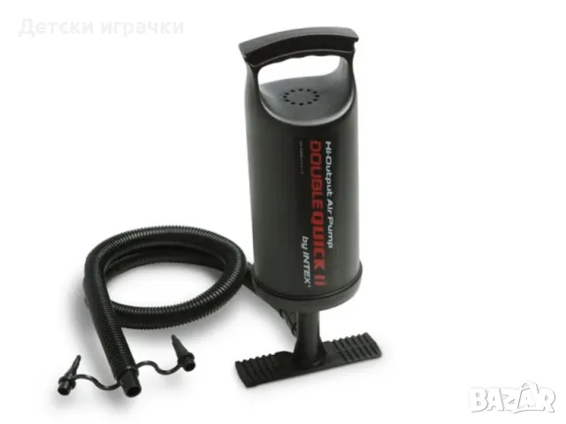 Ръчна помпа Intex Double Quick II, 36 см, PVC, лека, за надуваеми изделия