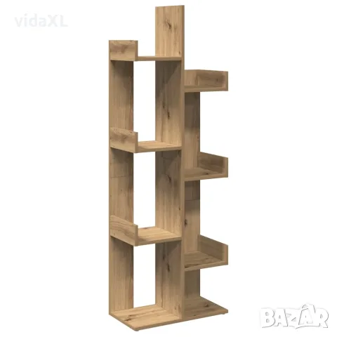 vidaXL Библиотека, дъб артизан, 48x25,5x140 см, инженерно дърво