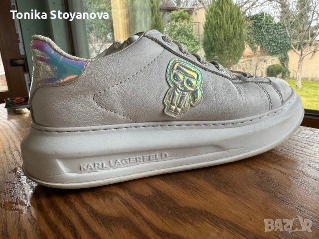 Обувки от естествена кожа Karl Lagerfeld, размер 37, снимка 1 - Маратонки - 44320282