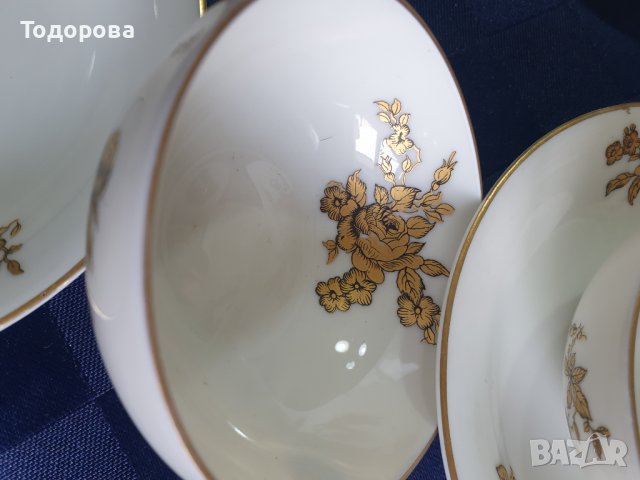 Старинен фин порцеланов сервиз за кафе - 11 части, снимка 2 - Сервизи - 39881521