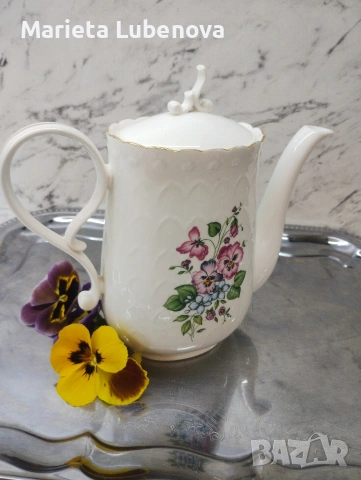 Кафенар от костен порцелан, снимка 2 - Сервизи - 54323469