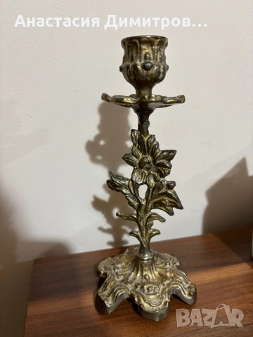 Красив месингов свещник 