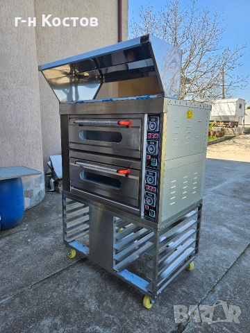 Фурна Печка за Закуски Пици Хляб Трифазна за 4бр. Тави 60/40см., снимка 3 - Обзавеждане на кухня - 54112570