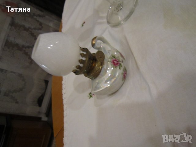 Керамични  настолни лампи , комплект кер.съдове ,обшити с ратани свещници, снимка 16 - Декорация за дома - 32097728